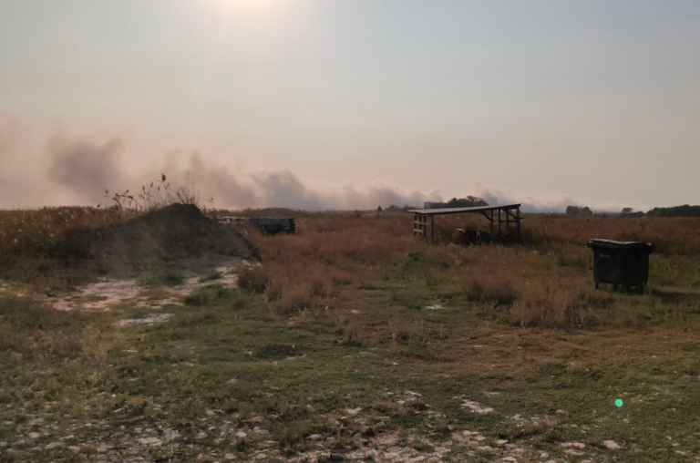 На полигоне ТБО в районе Полтавской ликвидировали открытое горение